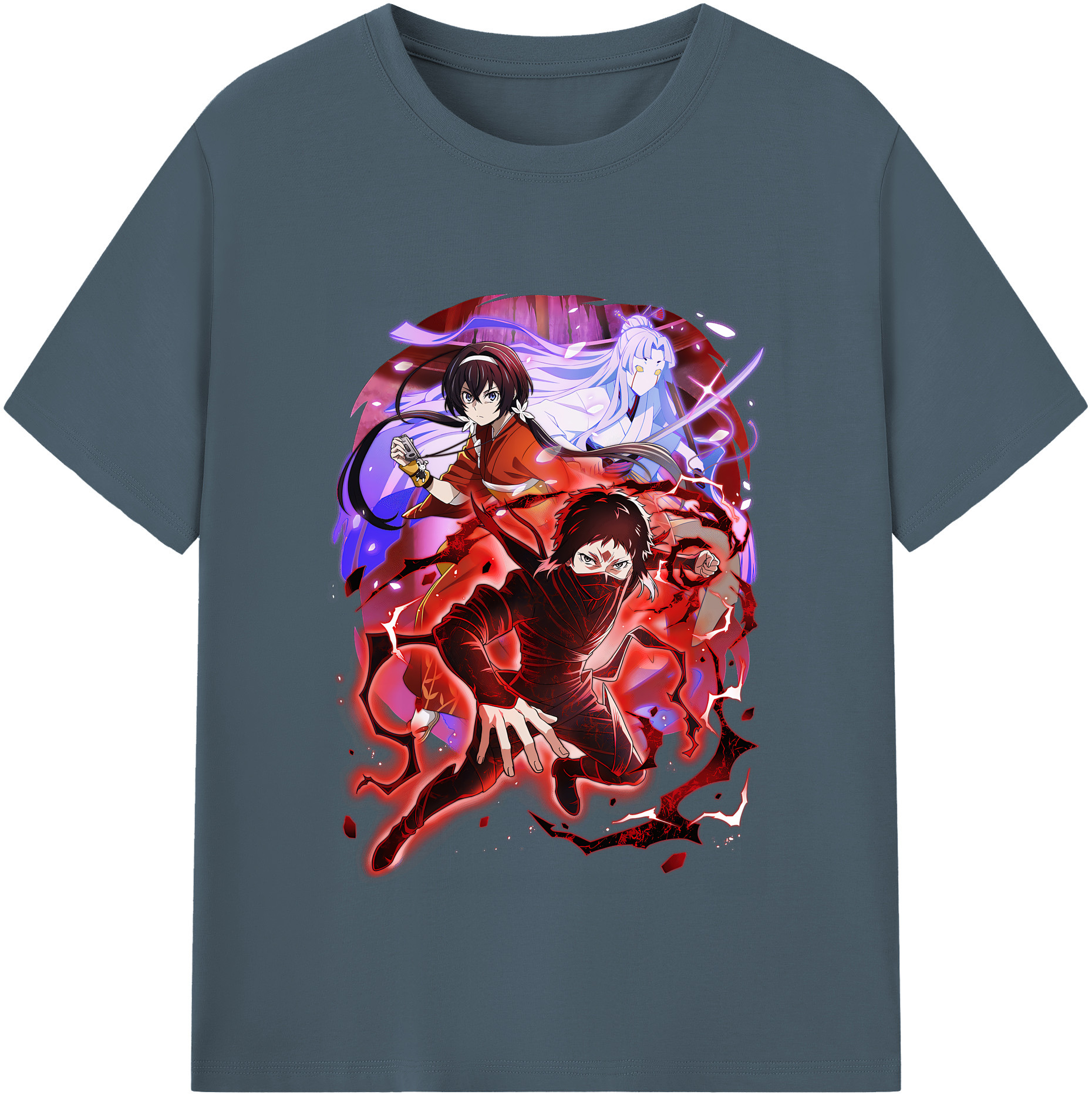 （画像用） 文豪ストレイドッグス Bungo Stray Dogs 綿100％半袖Tシャツ（フロントプリント）